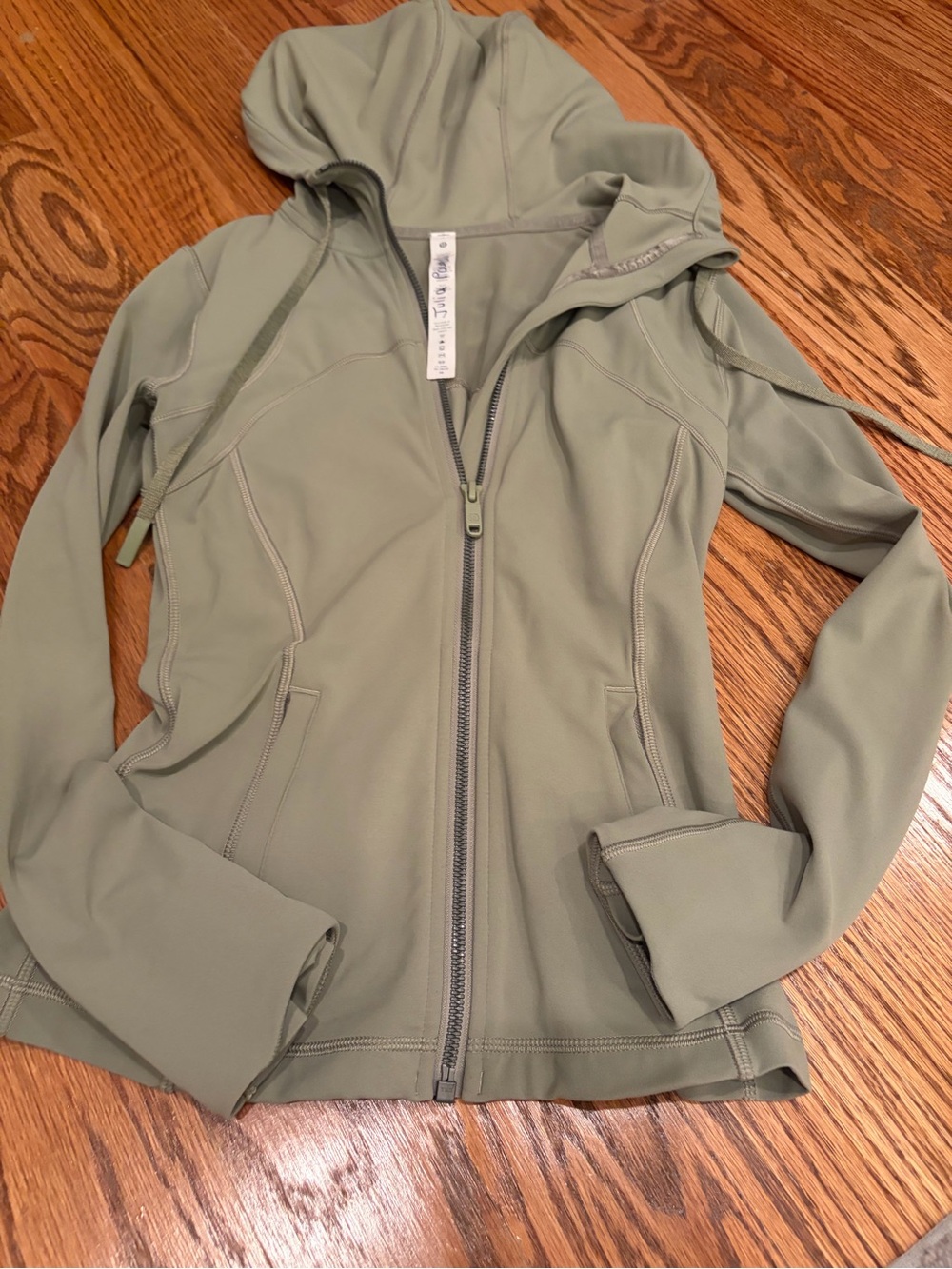 lululemon athletica Olive Green Hooded Zip Jacket